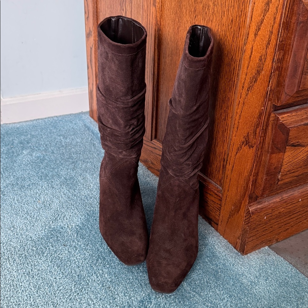 Talbots Genuine Suede Leather Women's Boots Brown 5.5 B